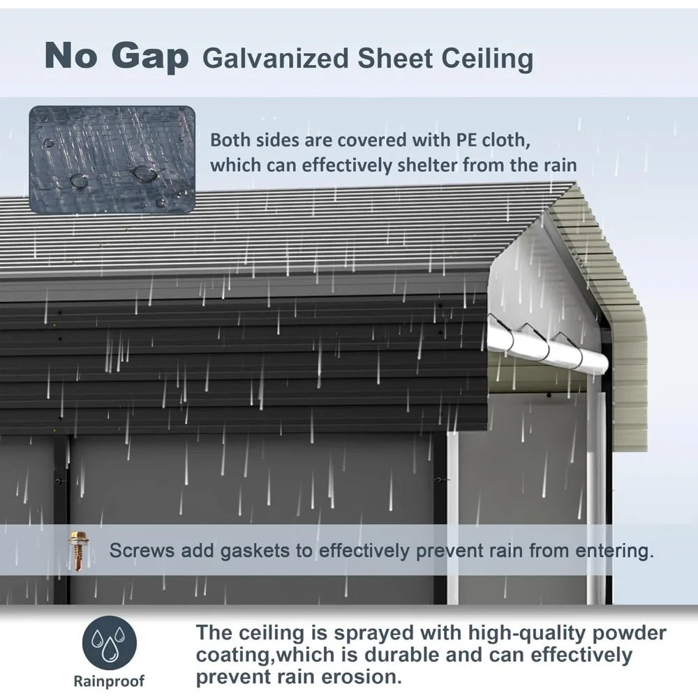 13x20 Outdoor heavy duty Car Shelter with sides