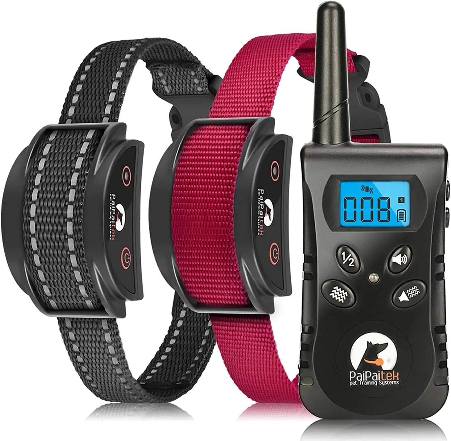 No Shock Dog Training Collar with Remote, 1600ft Rechargeable