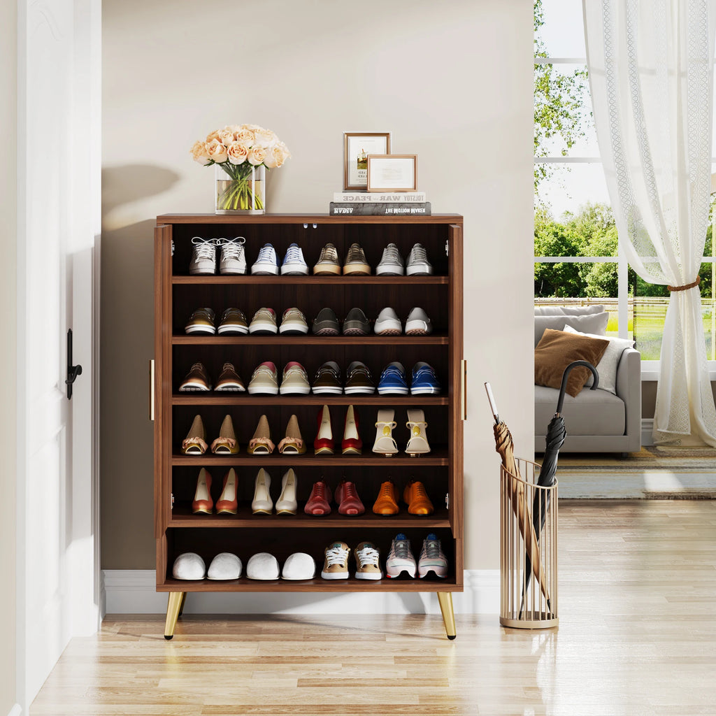6-Tier Shoe Cabinet with Doors