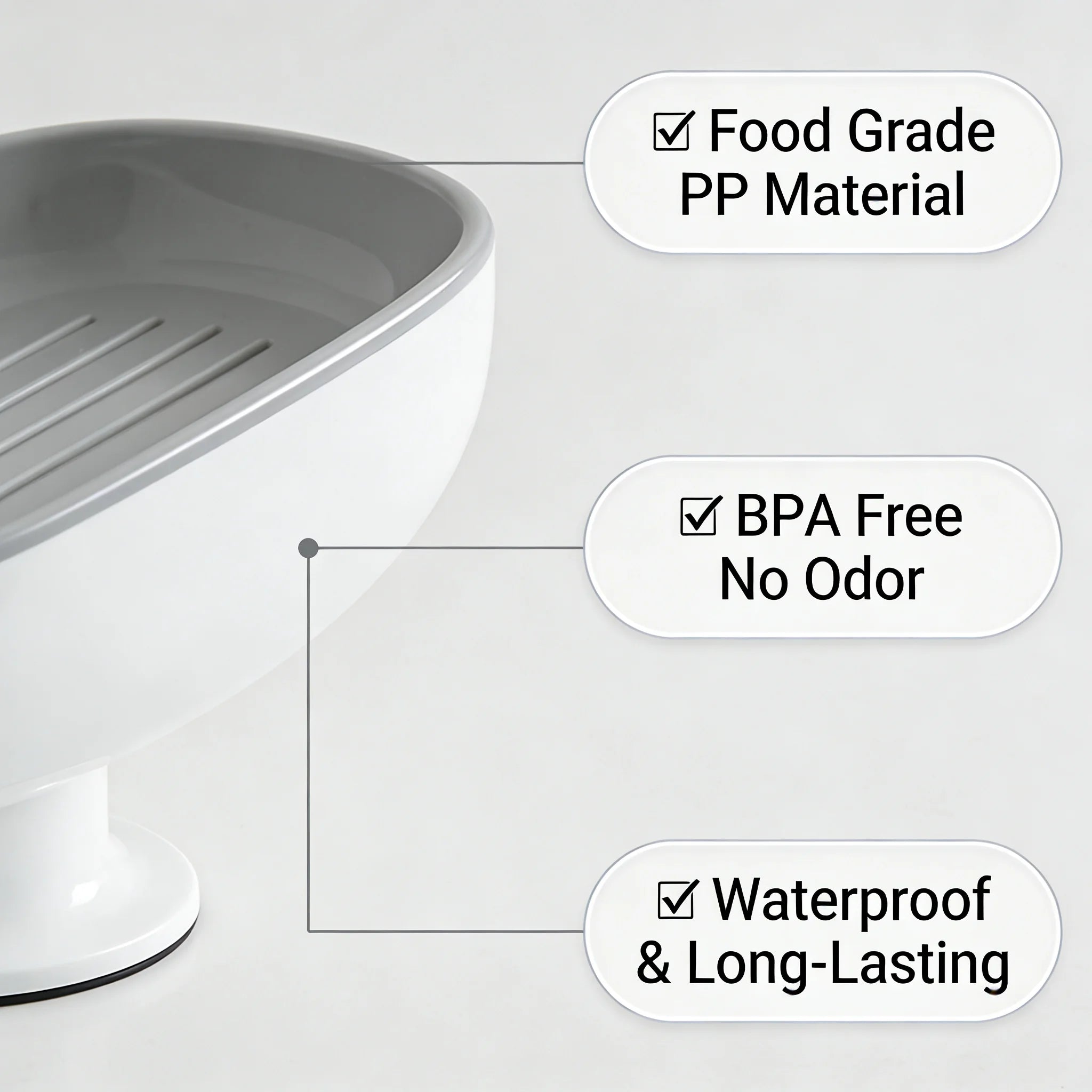 Suction Cup Soap Dish For Bath/Kitchen