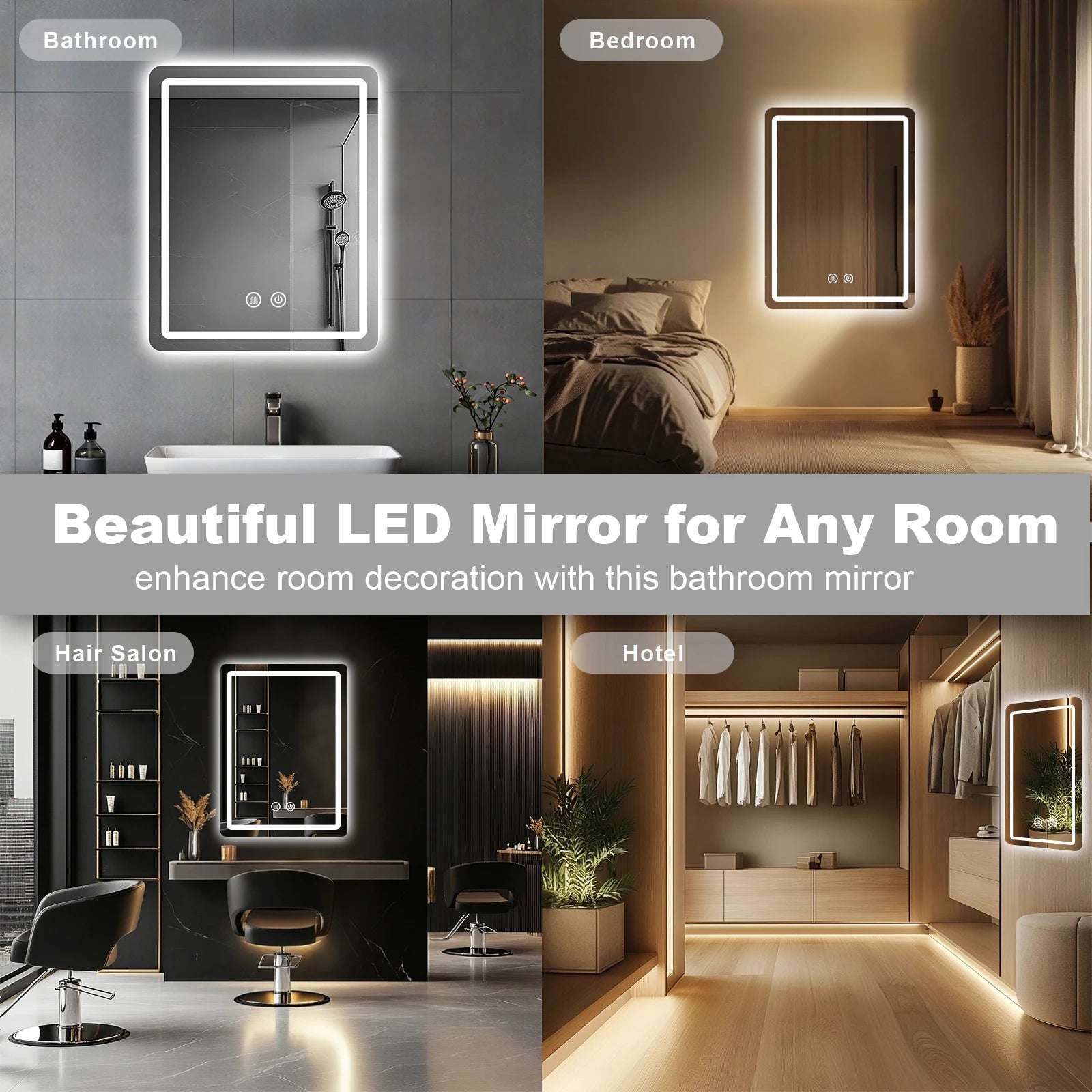 20x28 inch LED Bathroom Mirror with Backlit Lights