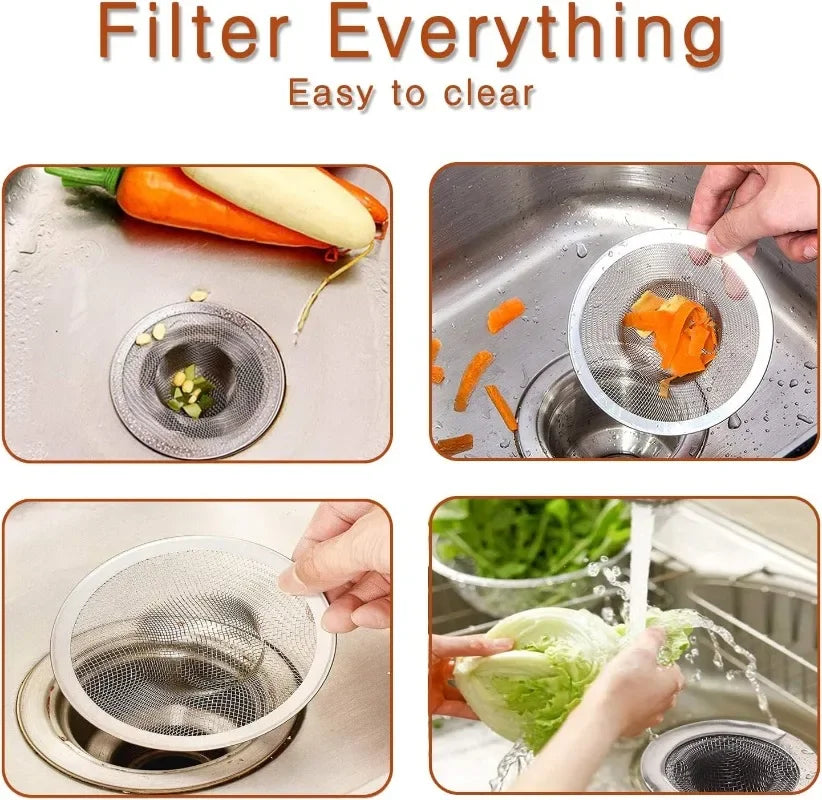10/1x Stainless Steel Sink Filter Kitchen/Bathroom
