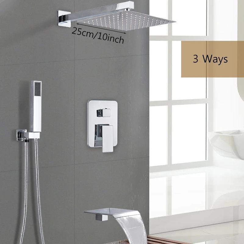 Chrome Concealed Shower Faucet