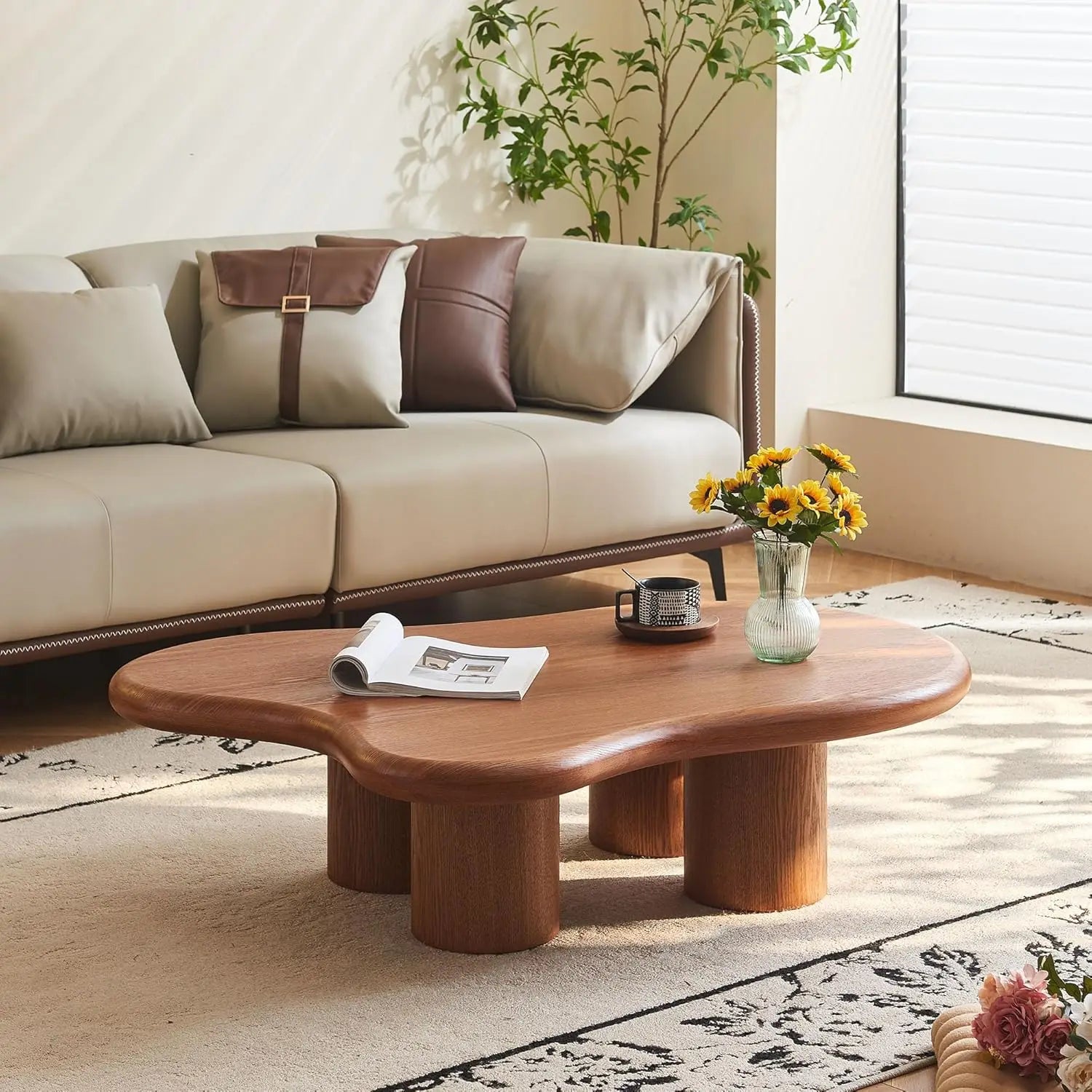48" Cloud Wooden Coffee Table