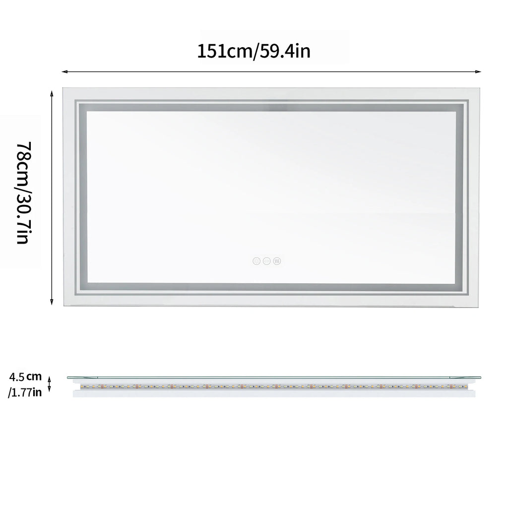 Illuminated LED Bathroom Mirror