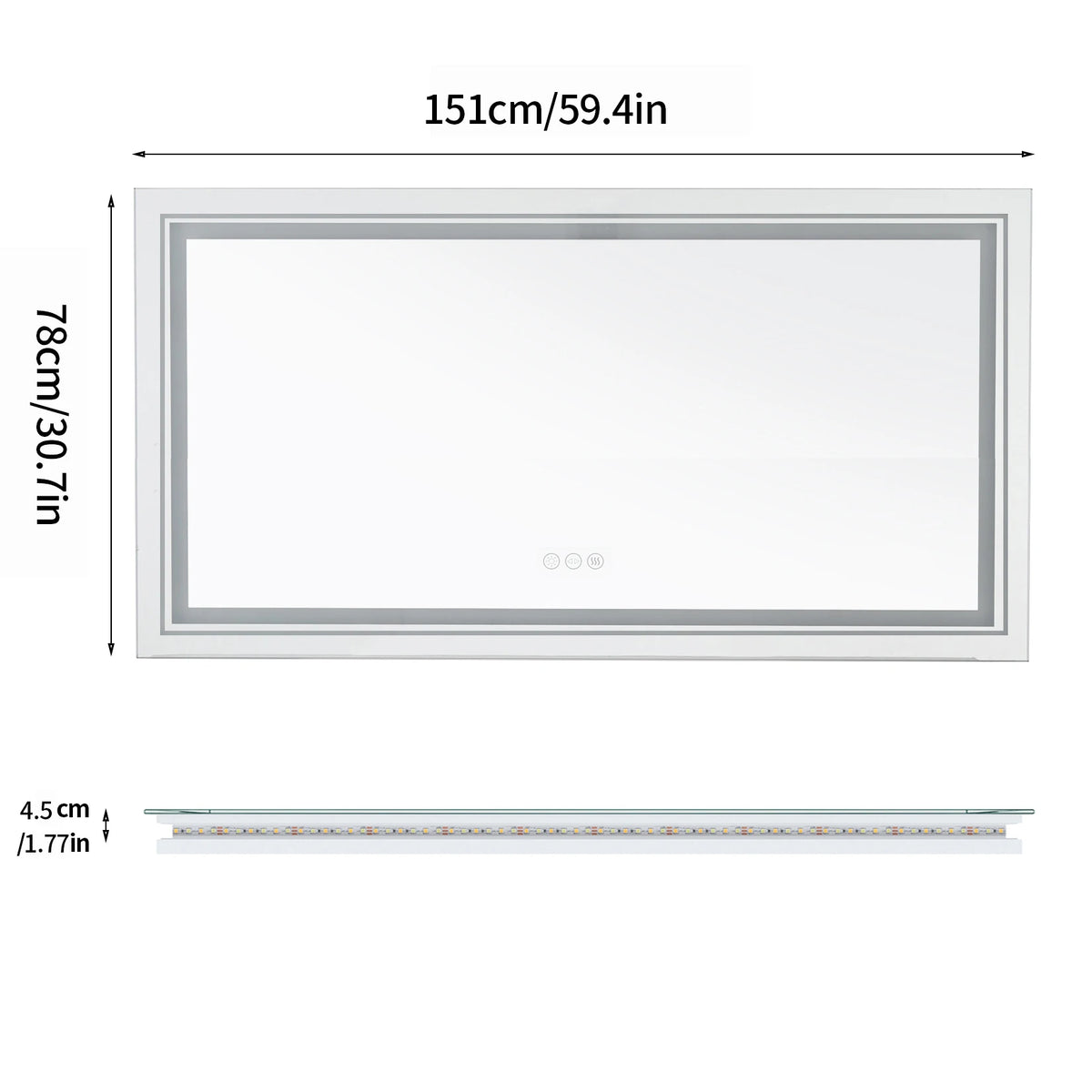 Illuminated LED Bathroom Mirror