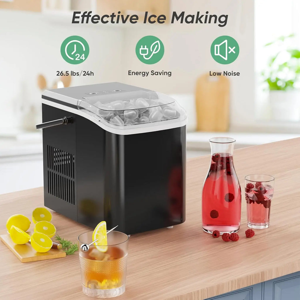 Portable Countertop Ice Maker, Self-Cleaning