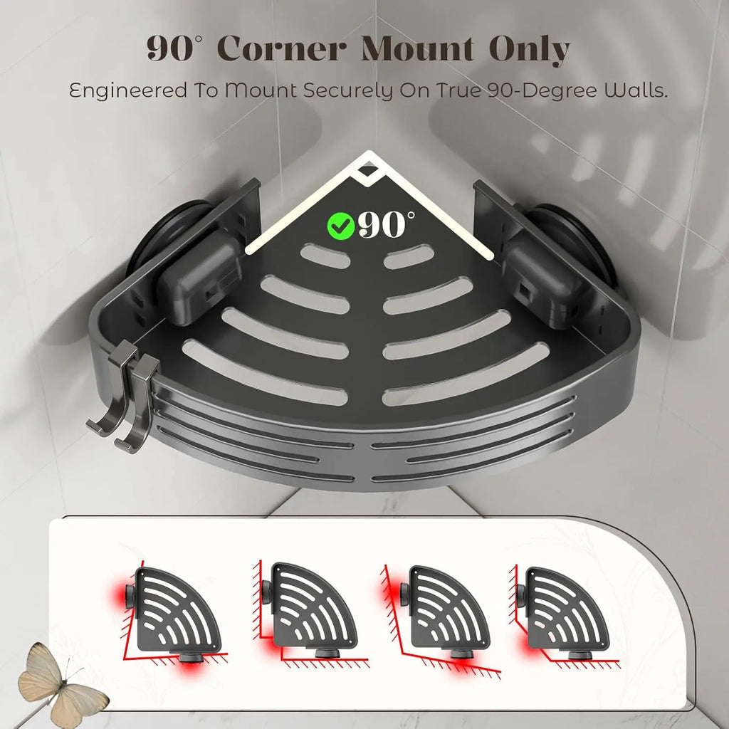 Strong Suction Corner Shelf, Bathroom Vanity Organizer