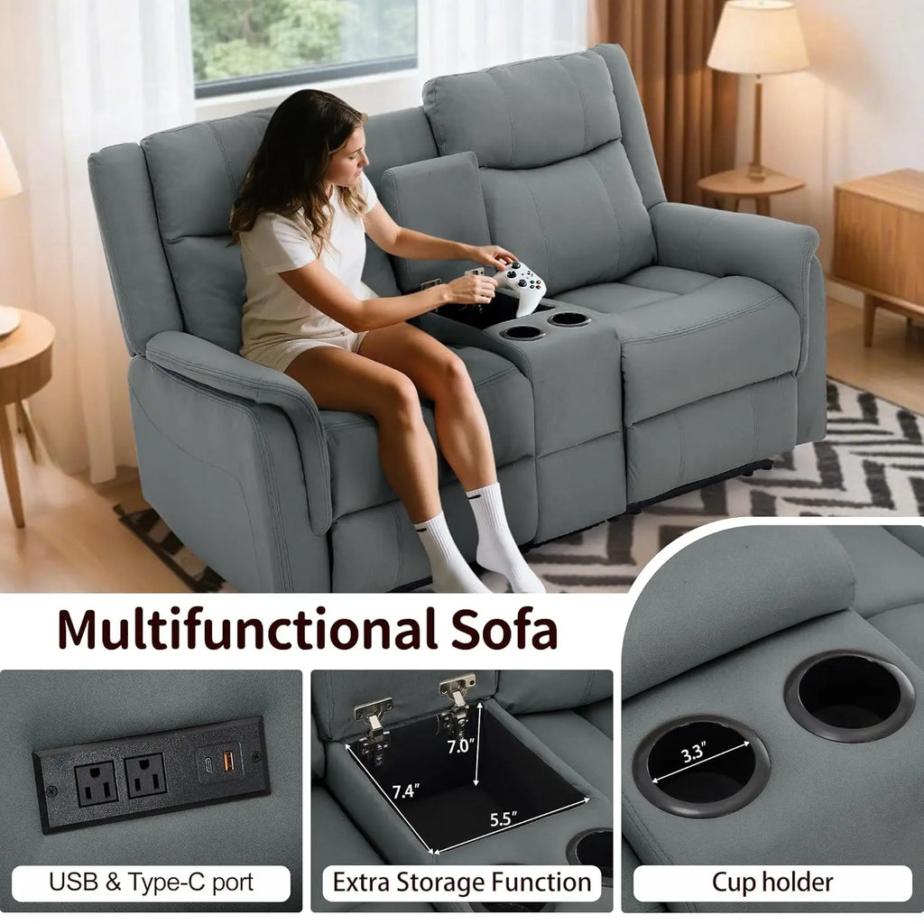 Reclining Loveseat with Console