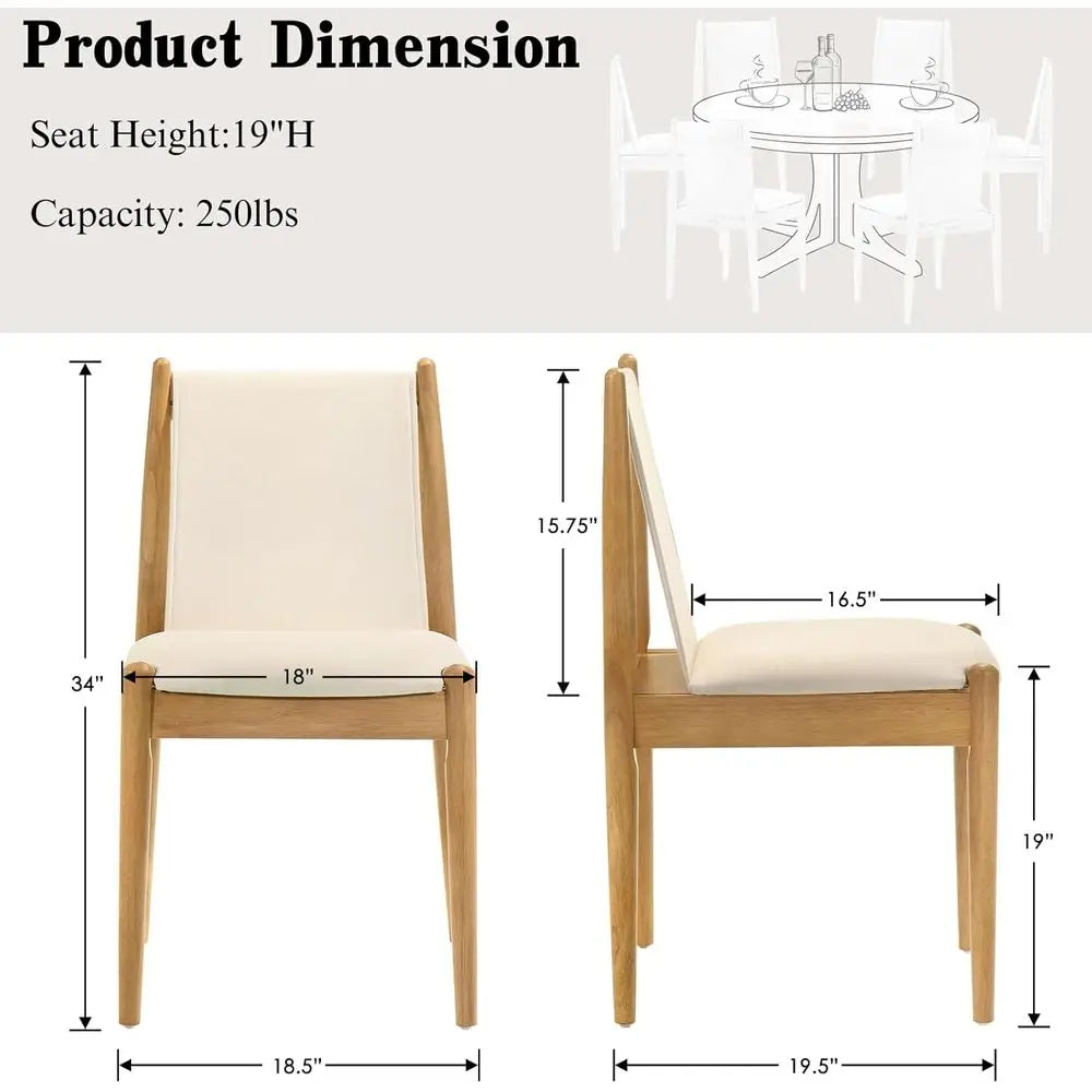 Set of 6 Upholstered Dining Chairs