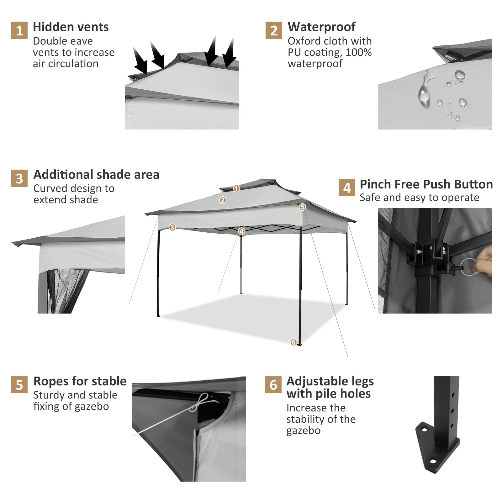 10x10ft Pop Up Gazebo