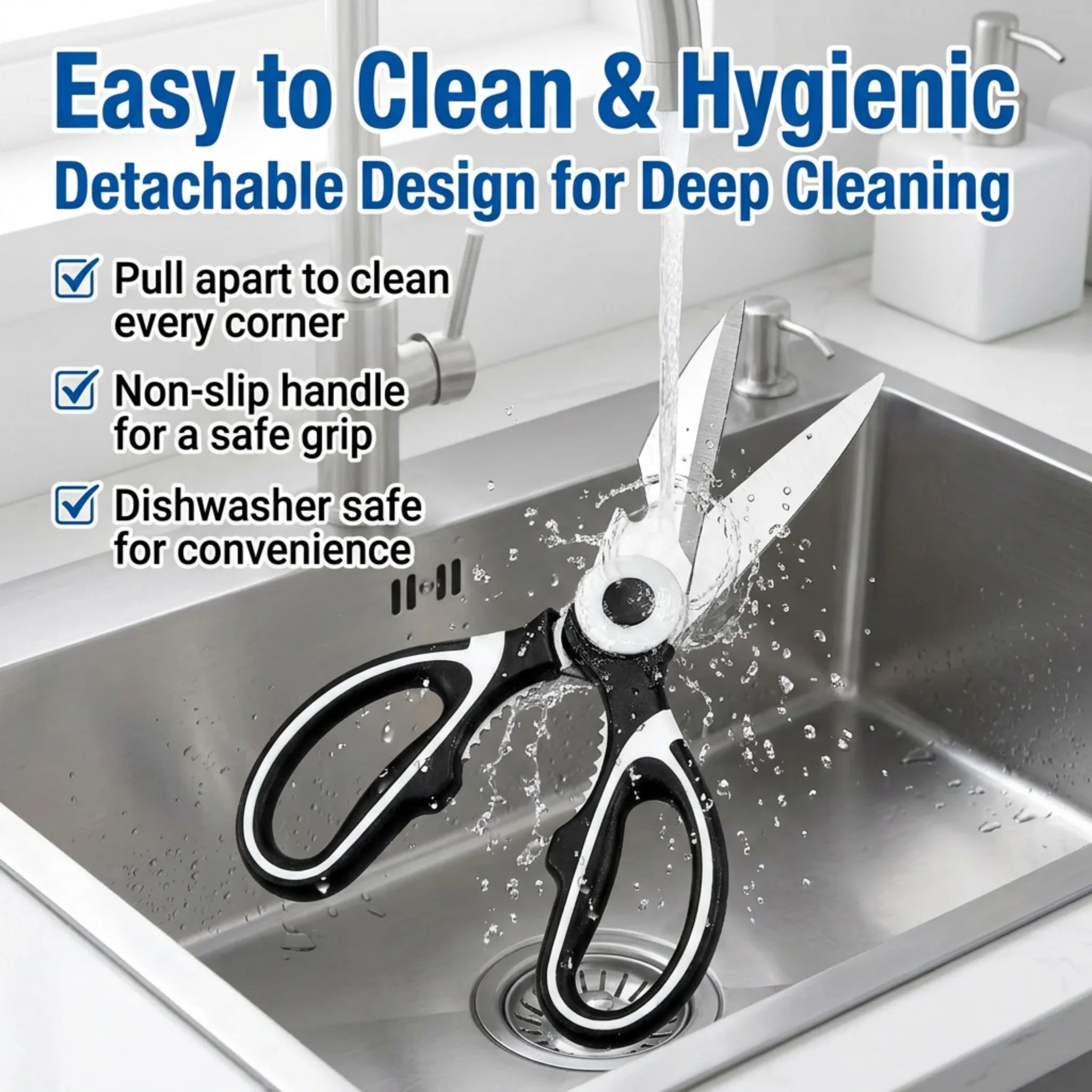 Kitchen Stainless Steel Meal Prep Shears/Scissors