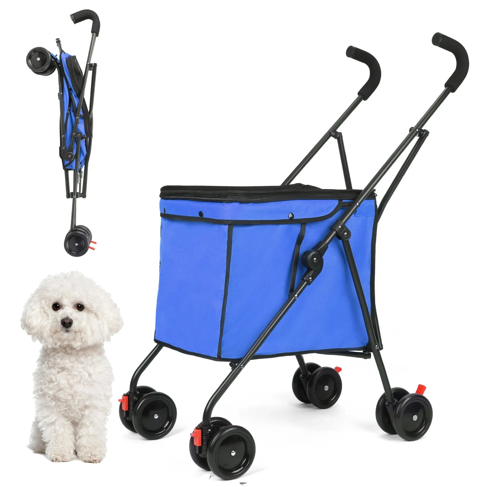 Pet Stroller with Locking Wheels
