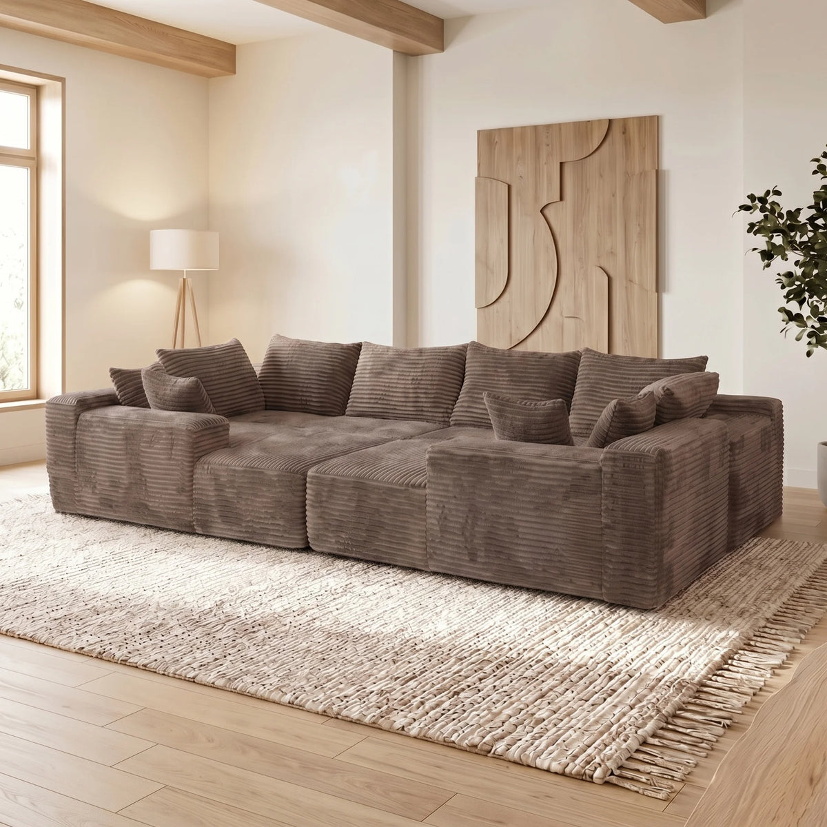 Extra Large Corduroy Sectional Sofa