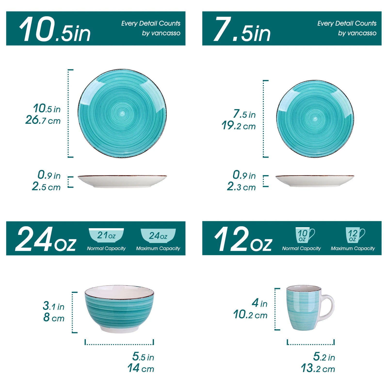 16/32Pc. Porcelain Dinnerware Set