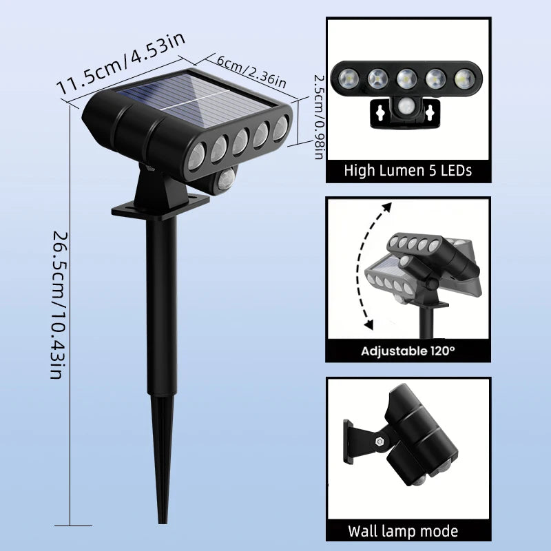 Solar Powered Outdoor Security Lamp