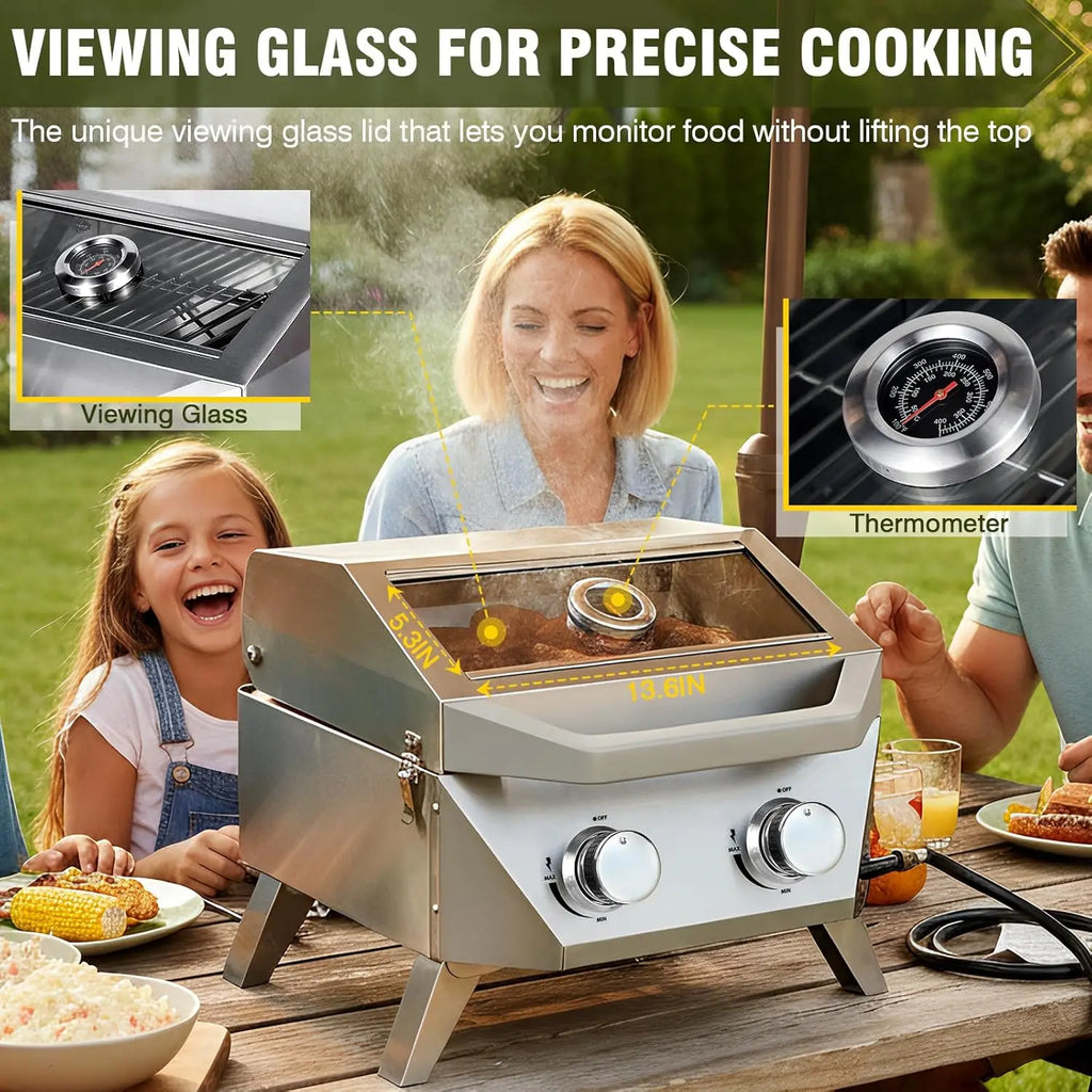 Tabletop Gas Grill 2 Burners