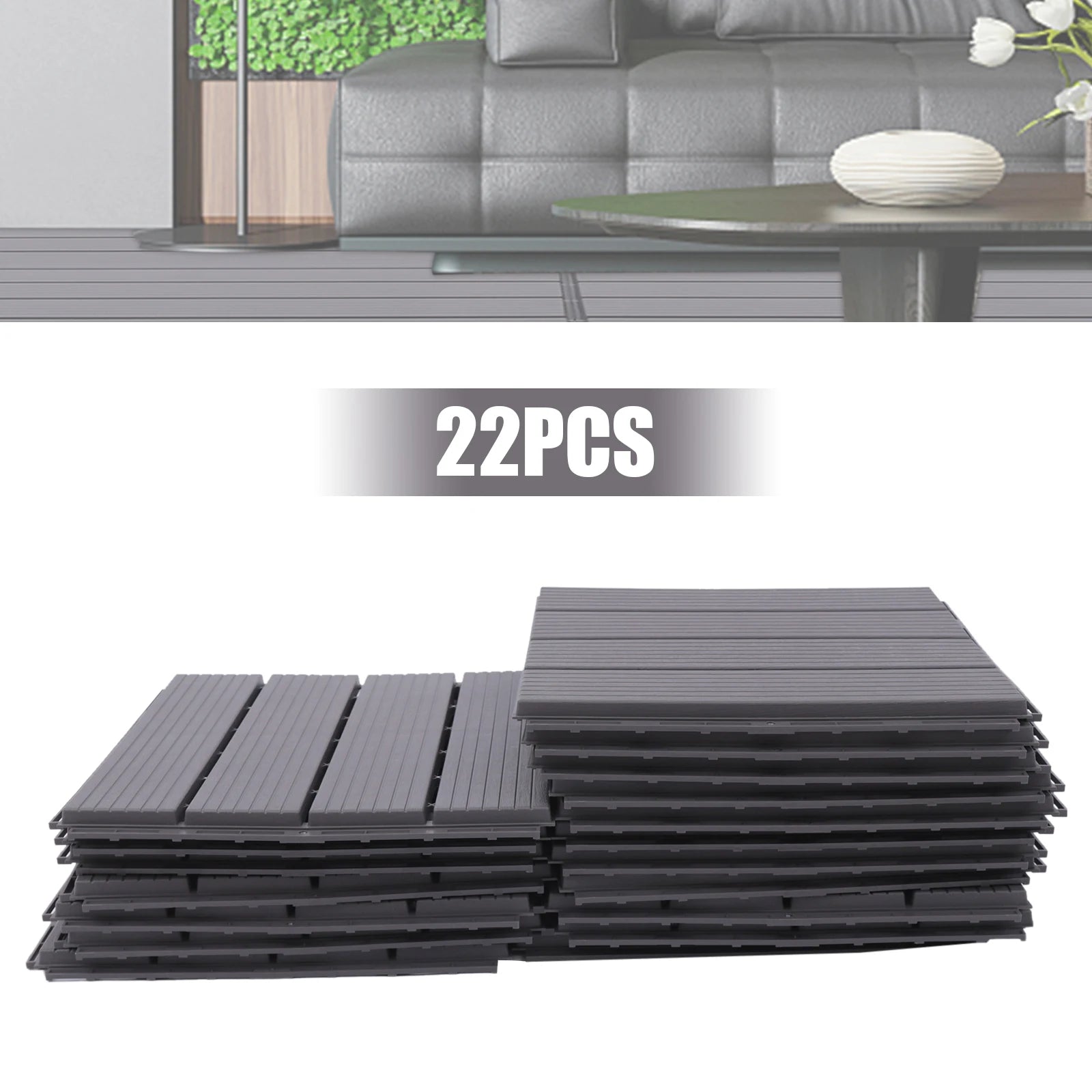 22 PCS Composite Waterproof Anti Slip Outdoor/ Indoor Flooring