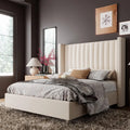 Queen Size Upholstered Platform Bed Frame