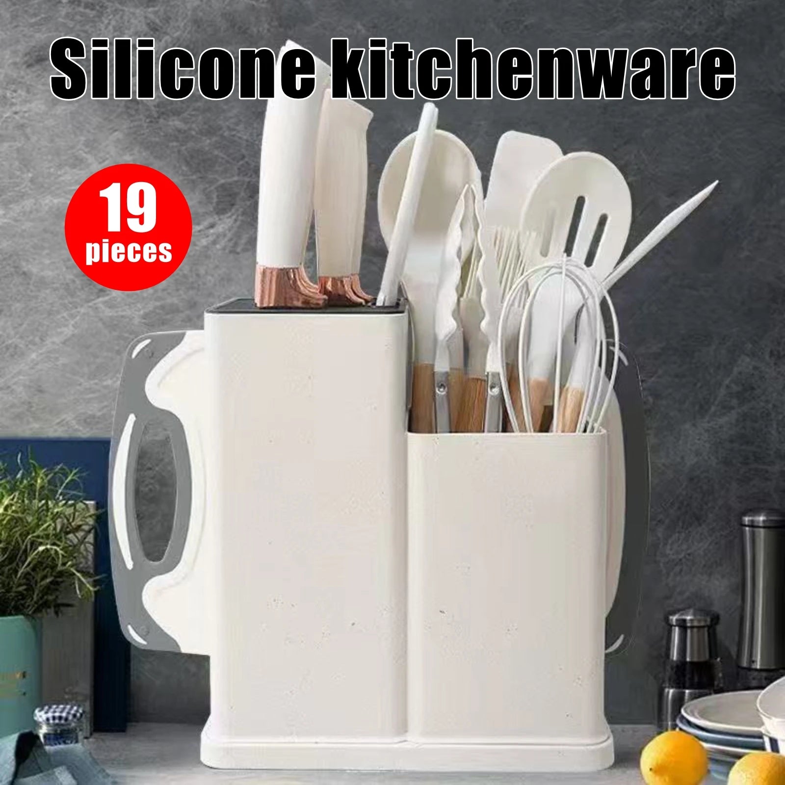 19pc.s carbon steel Knife set with holder