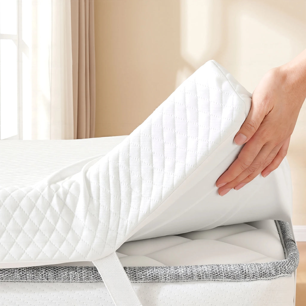 3 Inch Memory Foam Mattress Topper with Removable Cover