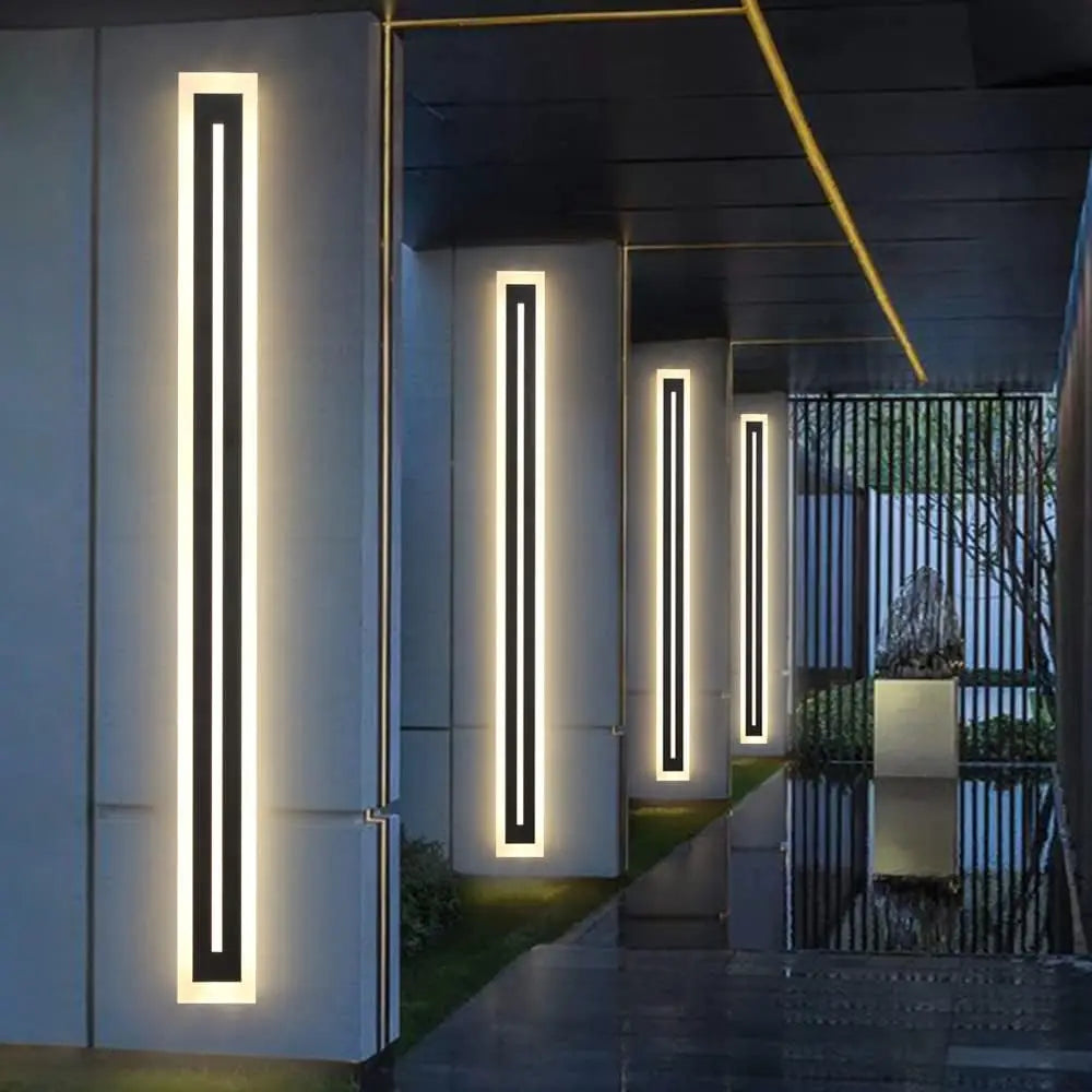 Outdoor Long Strip LED Wall Lighting Fixture