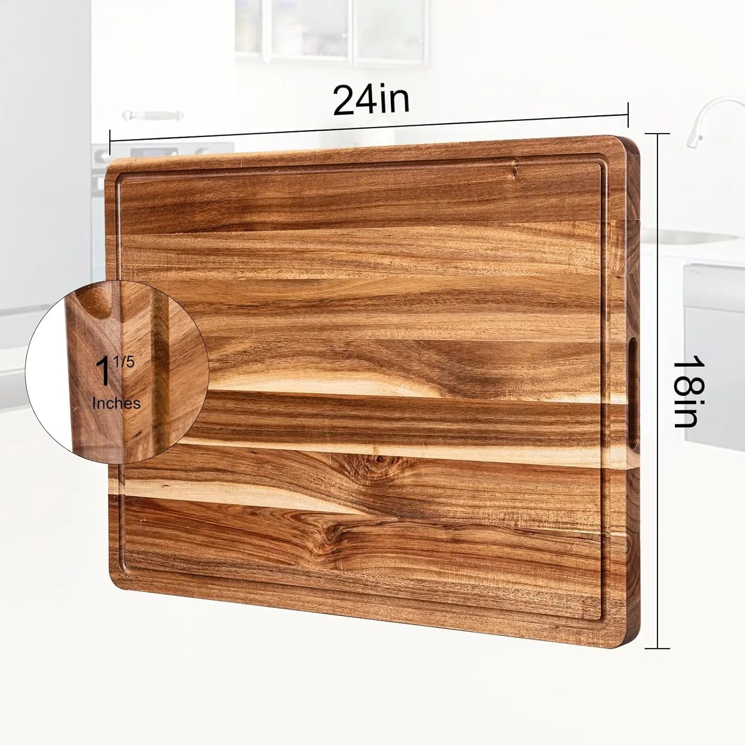 X-Large Wood Cutting Board 20% extra space