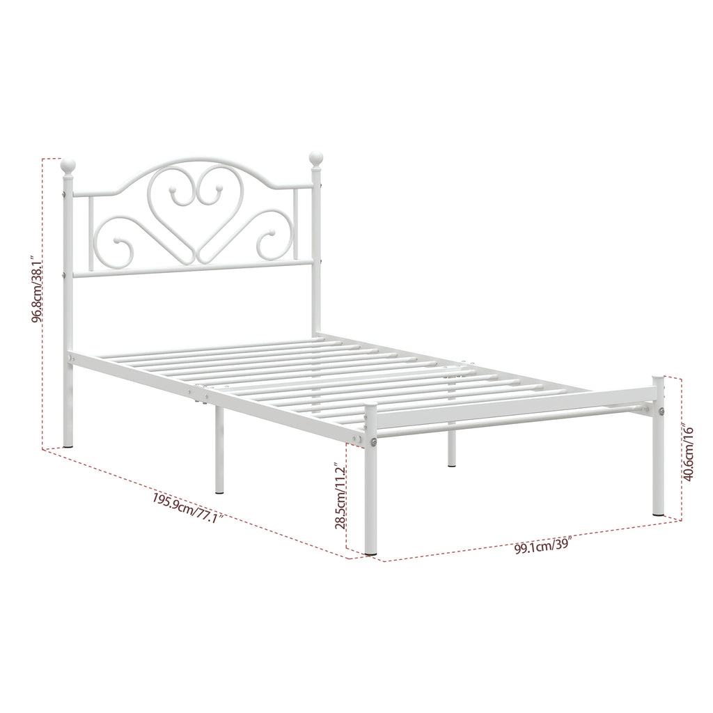 Twin Bed Frame with Headboard