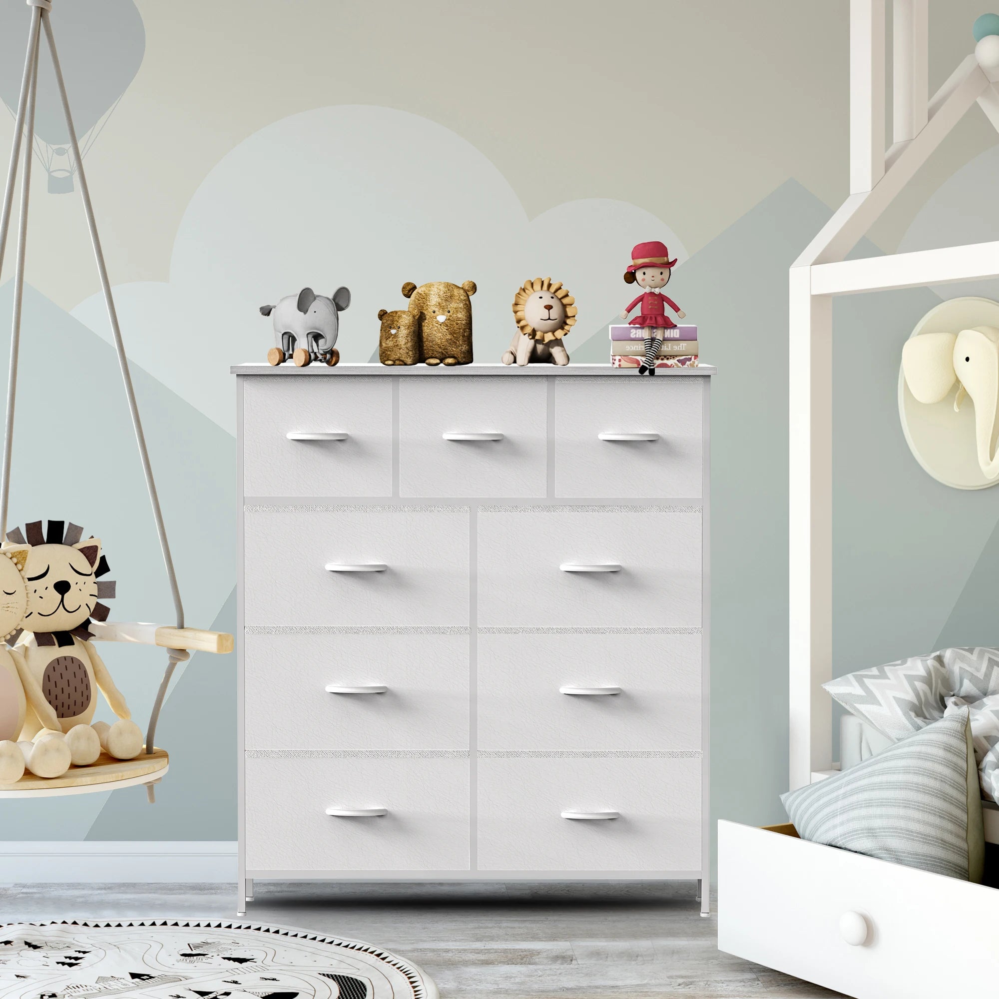 9 Fabric Storage Drawer Tall Chest