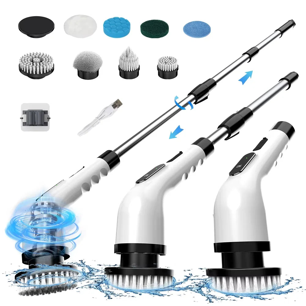Cordless Rotating Scrubber Multifunctional For Bathroom/Kitchen