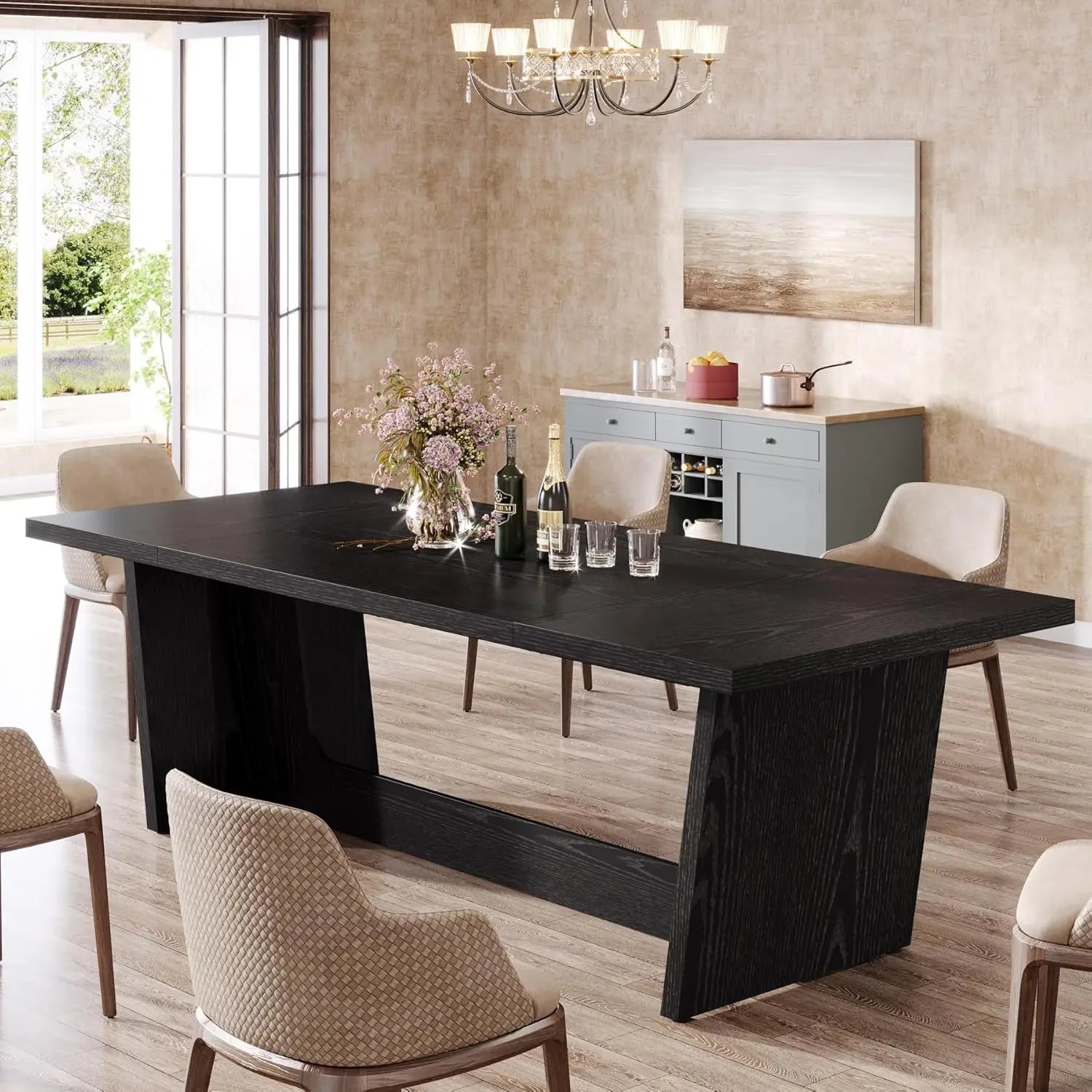 Dining Room Table, Solid Pedestal