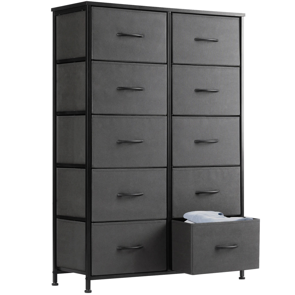 10 Fabric Drawer Dresser With Steel Frame
