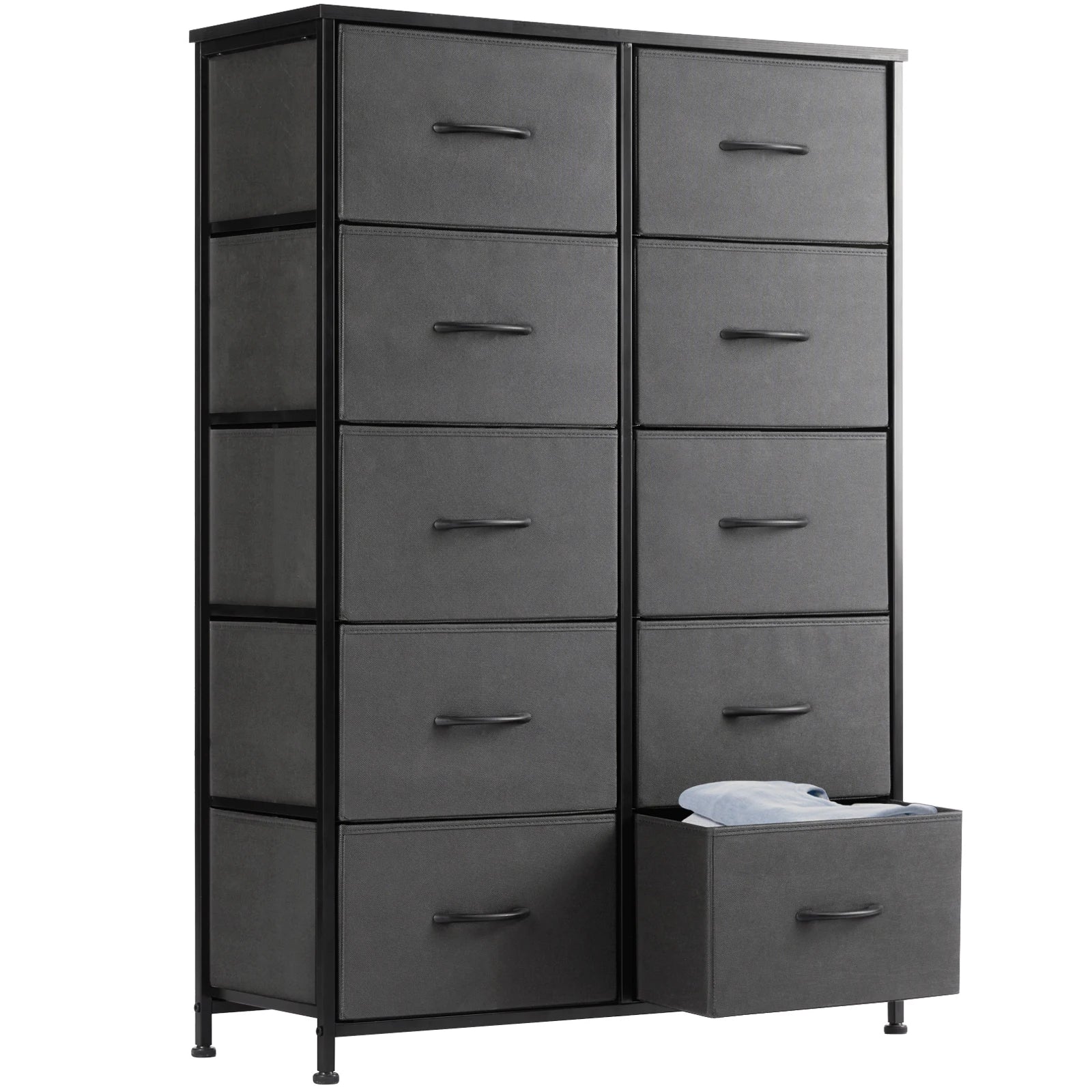 10 Fabric Drawer Dresser With Steel Frame