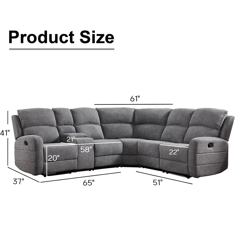 Reclining Corner Sofa Sectional
