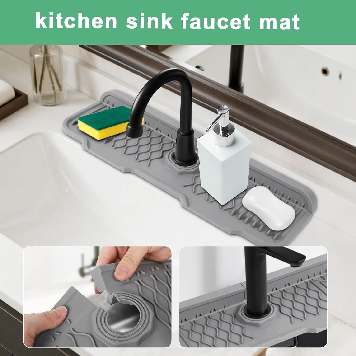 Sink Splash Guard/tray/drying pad/sponge rack
