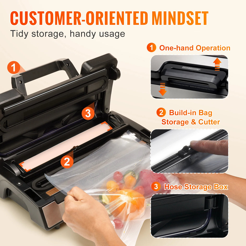 Vacuum Food Sealer +Free 10pcs Vacuum bags