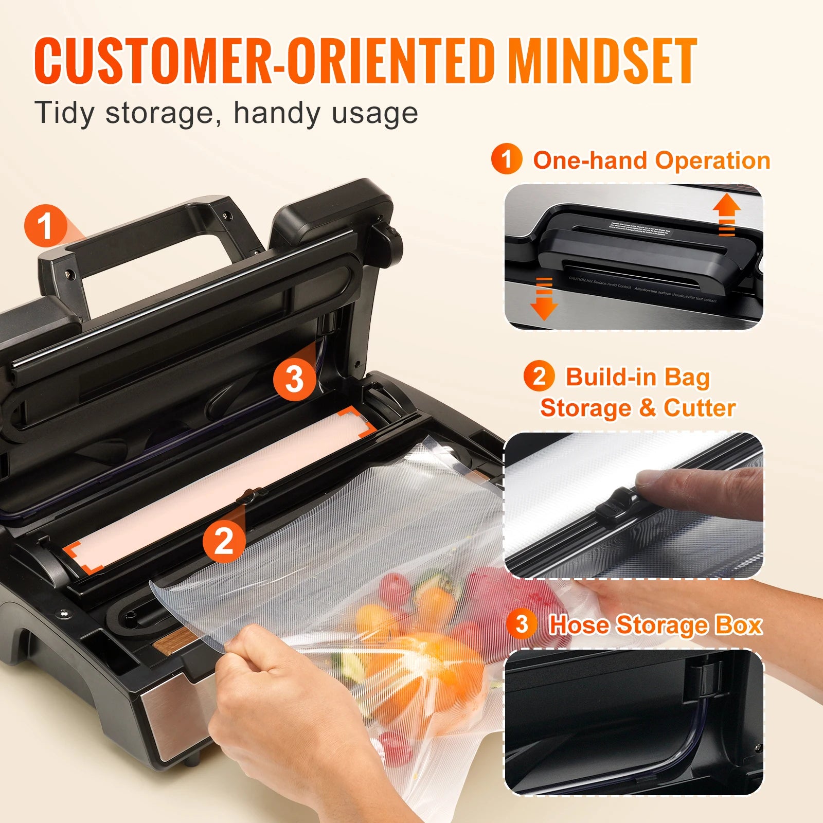 Vacuum Food Sealer +Free 10pcs Vacuum bags