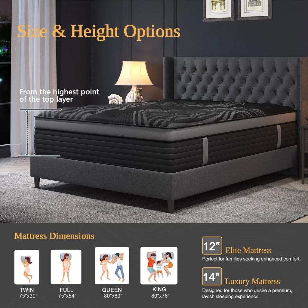 Memory Foam Gel Hybrid Pocket Spring Mattress