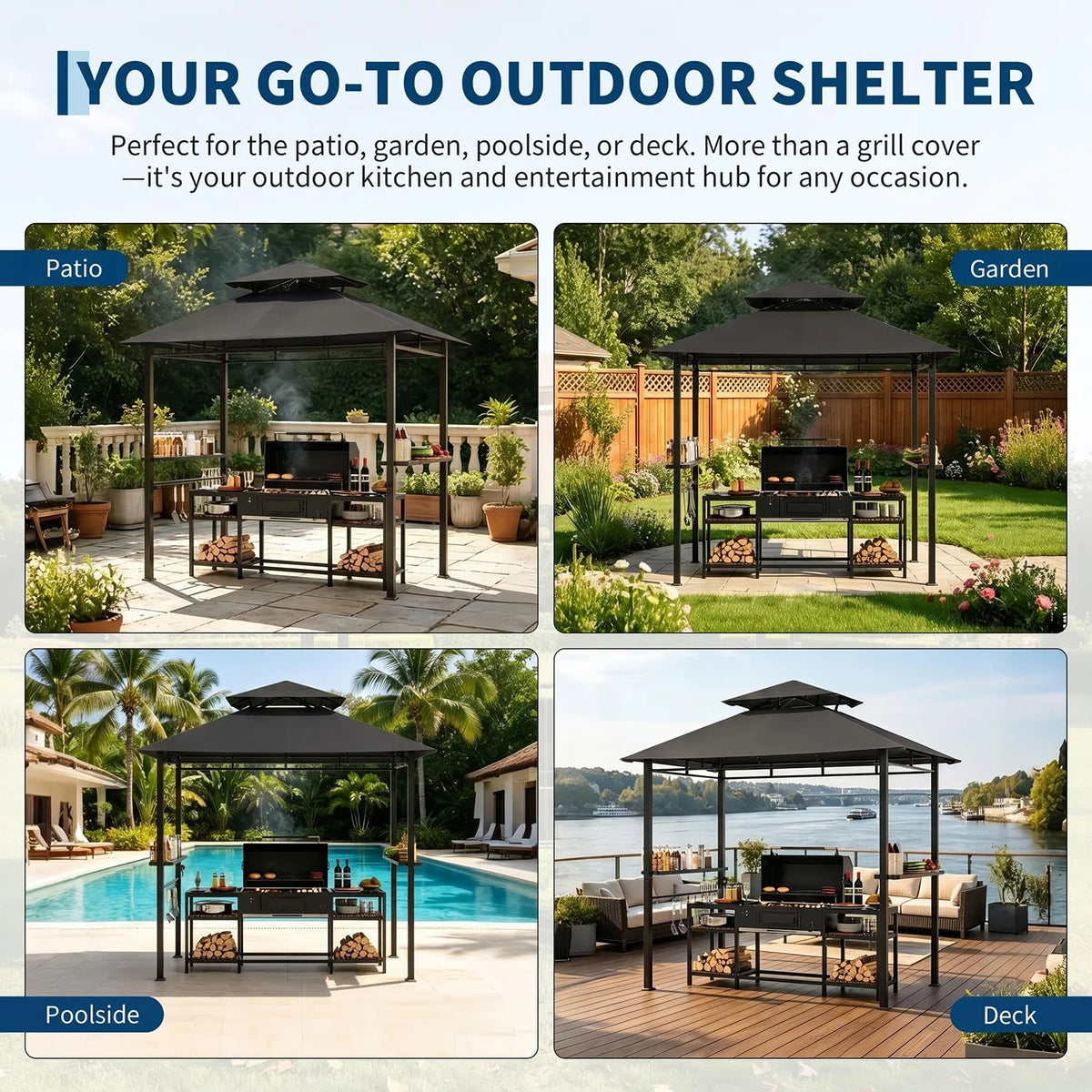 Outdoor BBQ Grill Gazebo