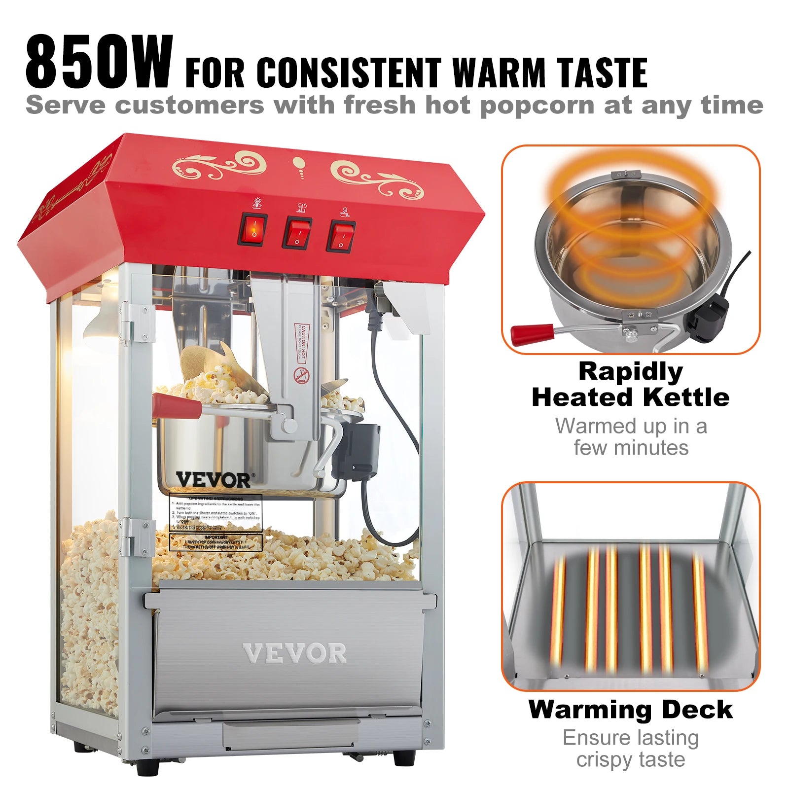8/12Oz Electric Popcorn Maker