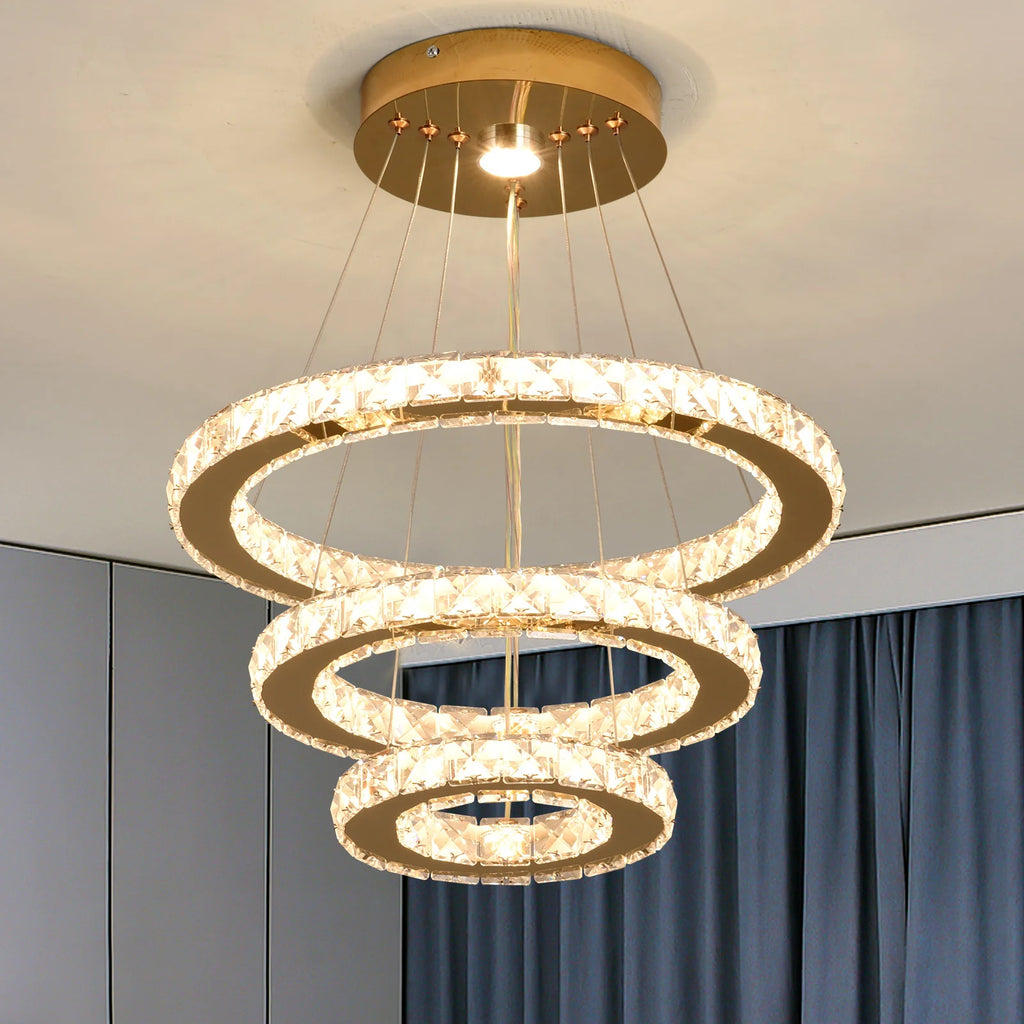 French Crystal Chandeliers Led Ceiling lamp