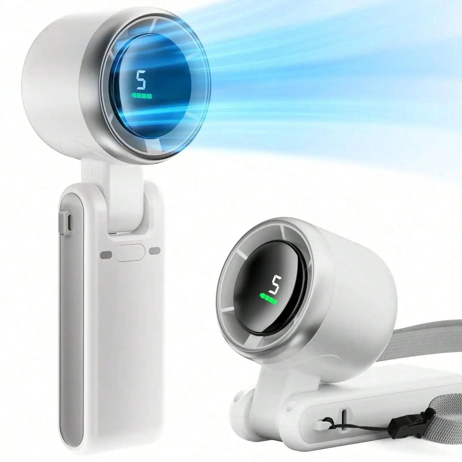 Portable Handheld Fan, 5 Gear Wind, USB