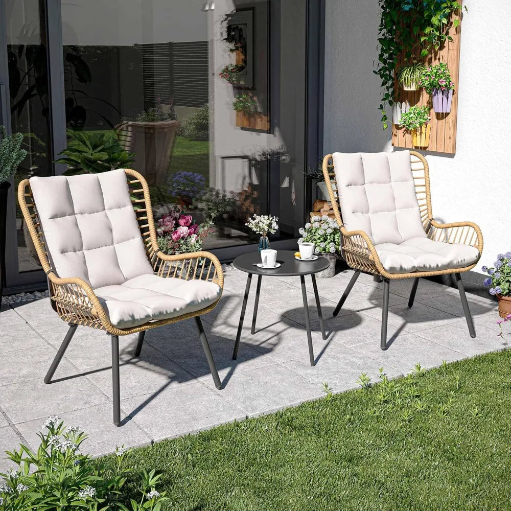 Outdoor Bistro Set with Coffee Table