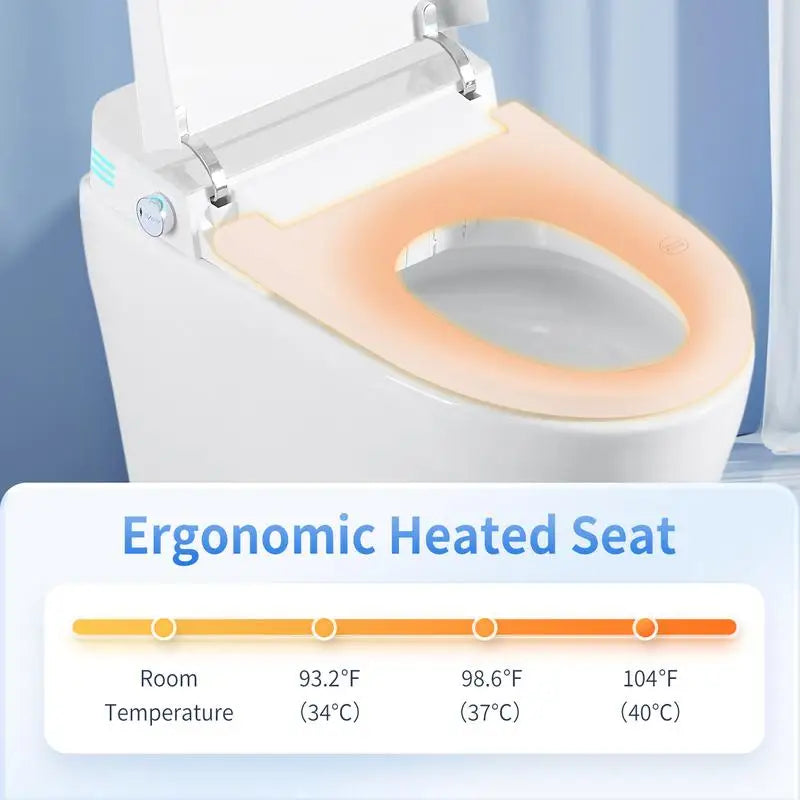 Tankless Smart Toilet with Built-in Bidet