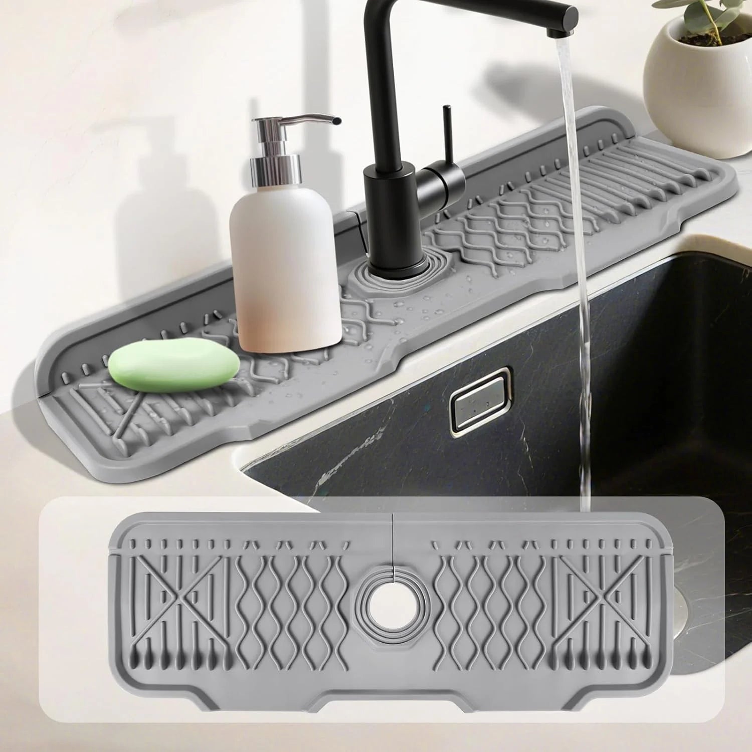 Sink Splash Guard/tray/drying pad/sponge rack