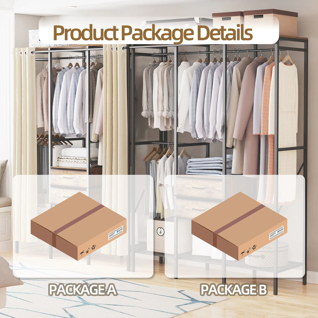 Industrial Open Wardrobe Stand