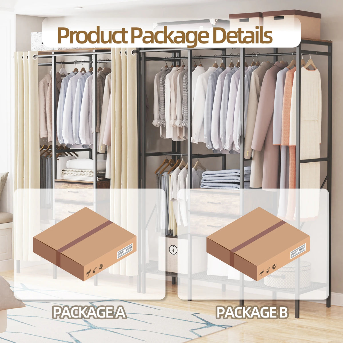 Industrial Open Wardrobe Stand
