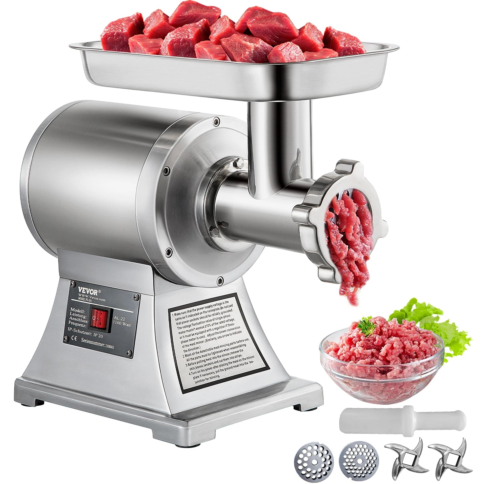 1100W Portable Electric Meat Grinder