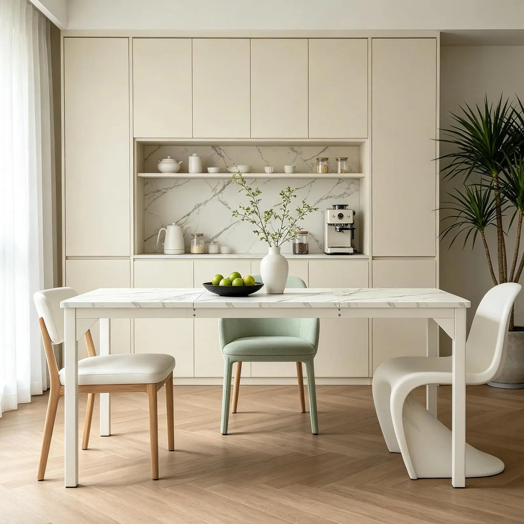 71" Marble look Dining Table