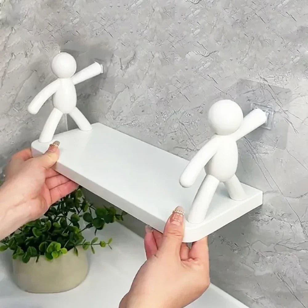 1PC/2PCS Self-adhesive Bathroom Shampoo Shelf